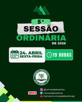 Câmara Municipal de Boa Hora realiza 5ª Sessão Ordinária nesta sexta-feira.