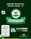 Câmara Municipal de Boa Hora realiza Sessão Solene de Abertura do Ano Legislativo de 2026